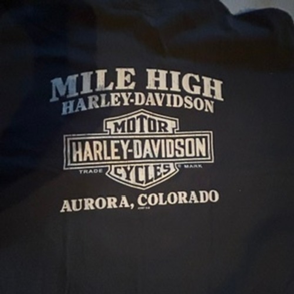 Harley-Davidson T-Shirt Pinup Girl Motorcycle Mile High Aurora Colorado 3XL - Picture 3 of 8